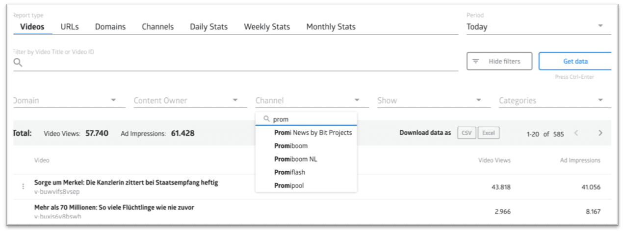 Filter Options